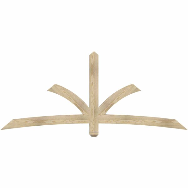 Ekena Millwork Davenport Rough Sawn Timber Gable Bracket, Douglas Fir, 84"W x 35"H x 2"D x 4"F, 10/12 Pitch GBW084X35X0204DAV00RDF - main